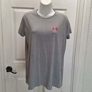 Under Armour Gray T-Shirt with Red Logo